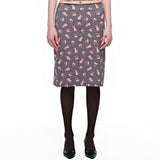 KITTEN CHECK MIDI SKIRT