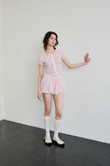 MINI HEART BALLOON SKIRT PANTS / WHITE
