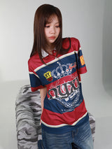 STRIPE POLO SHIRTS (NAVY)