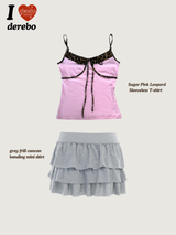 Sugar Pink Leopard Sleeveless T-shirt