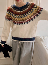 #HGノルディックロングスリーブニット (2color)