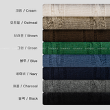 All-Day Cable Pattern Two-Button Collar Knit