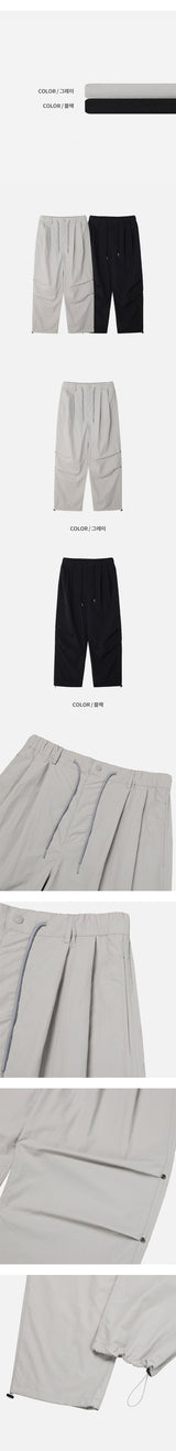 [Unisex] リベットピースタックナイロンパンツ(2color)