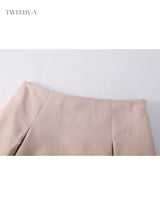 May pintuck flare long skirt