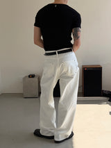 ステッチポイントワイドコットンパンツ(3color)