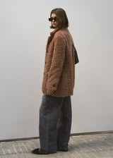 FAUX FUR SINGLE JACKET