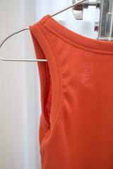 ベーシック リブ スリーブレス (Orange)