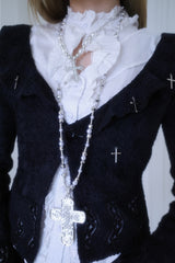 [KISS OF LIFE haneul wear] ✞ cross beads necklace ✞