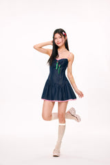 Lub-Dub Volume Mini Dress (Navy)
