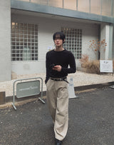 Arc Curved Wide Cotton Pants