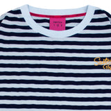 ワイドクロップインディゴストライプショートスリーブTシャツ (FOR WOMAN)_SYS7TS60NV