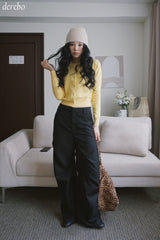 Steady Round Color Long Sleeve Cardigan