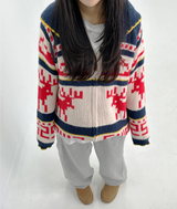(CUTE♥ ZIPPER POINT♥/NORDIC♥) ノルディック ワンウェイ ジップアップ