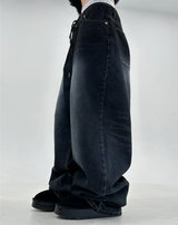 (BLUE BLACK🩵💘 / WIDE MAXI♥ / STRING ADJUSTABLE♥) ワイドジーンズ