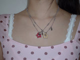 gleaming little star berry necklace [red]
