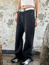 [Unisex] アンダーカッティングブーツカットパンツ