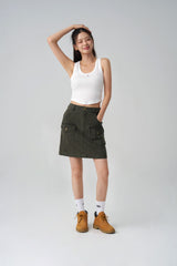 (W) over-pocket skirt