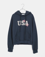 Sufi USA Star Patch Long Sleeve Hooded T-shir