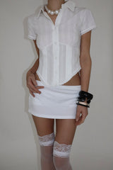 VINTAGE PINTUCK LACE BLOUSE