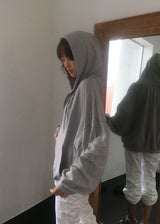 SHIRRING HOOD ZIP-UP 