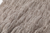 Moss wrinkle muffler - warm gray