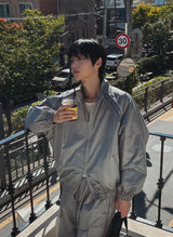 Kai Nylon Glossy Piping Zip-up