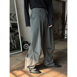 [Unisex] ストライプハーフバンドタックスラックス(2color)