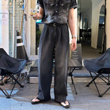 LMN クールリネンウェスタンデニムセットアップパンツ (2 colors)