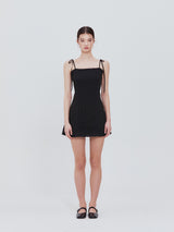 レースフリルミニドレス (Black)