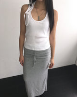 Layered stud long skirt