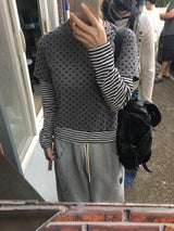 モカドットレイヤードTシャツ（2c）