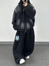 bomber washing hooded jumper