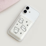 [Macsafe] Twinkle puppy MagSafe Leather Card Wallet