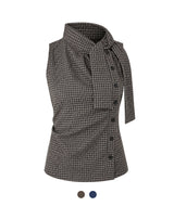 Iria Check Tie Blouse