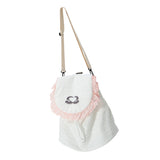 Grandma's Apron String Bag White Pink