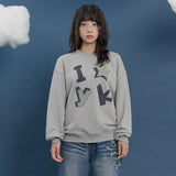YK Check Applique Sweatshirt