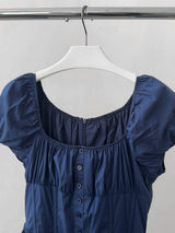 Palace Square Neck Puff Flared Dress