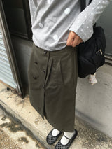 Double-Button Skirt