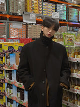 Pleddy French Chin Strap Wool Coat (2color)