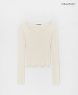 [MADE] Rubili Wide V-Neck Long Sleeve T-Shirt