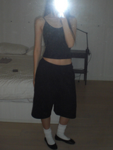 Bermuda sweat pants [Black]
