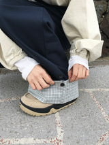Checky Button Roll-up Wide Pants (2c)
