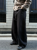 Node raw fabric curve denim pants