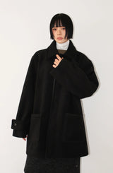 CASHMERE BLEND HALF COAT