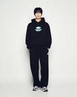 25FW ブルーオバールロゴロングパンツ ブラック