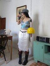 BOHO WOOD BEADS STRING BELT (IVORY, BLACK 2COLORS!)
