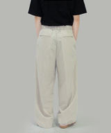 Marv Linen Two-Tuck Wide Slacks