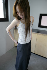 soft flower sleeveless top(3colors)