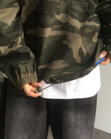 ティブカモハーフジップフードTシャツ