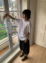 [unisex] ミュール ルーズフィット プリンティング ショート スリーブ ティー
